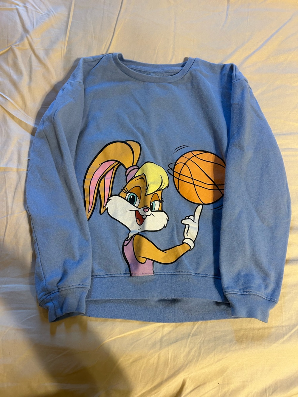 Looney Tunes Babs Bunny George Light Blue Crewneck Sweatshirt